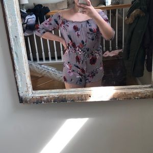 Long Sleve Off The Shoulder Romper